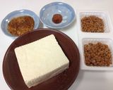 簡単!納豆、なめたけの豆腐サラダ作り方1写真
