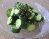 胡瓜と大葉の簡単酢の物♡作り方4写真