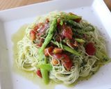 旬!トマト&アスパラ&バジル★冷製パスタ作り方11写真