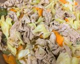 【給食】厚揚げと豚肉のカレー炒め作り方2写真