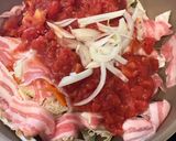 ほったらかし豚バラキャベツ和風トマト蒸し作り方2写真
