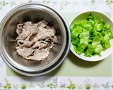 簡単ランチ！牛肉とレタスとトマトのうどん作り方4写真