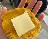 カボチャの煮物で甘じょっぱチーズお焼き作り方3写真