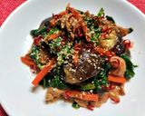 【野菜消費！】豚肉とナス🧧旨酸あん炒め🐼作り方5写真