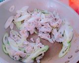 ＊シソ香る豚肉と長ネギのみぞれパスタ＊作り方3写真