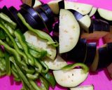 なすとピーマンと豚こま肉で簡単野菜カレー作り方1写真