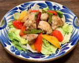 鶏もも肉とパプリカのピリ辛甘酢炒め作り方6写真
