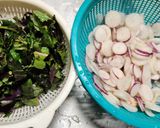 日野菜と水菜の豆腐サラダ作り方1写真