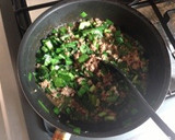 ニラと挽肉のスタミナ丼 簡単レシピ作り方4写真