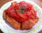 ひとくちチキンカツ♪トマトソース作り方7写真
