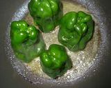 丸ごとピーマンの肉詰めケチャップ煮♥作り方4写真