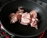 豚の梅炒め丼作り方1写真