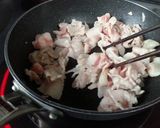 豚の梅炒め丼作り方2写真