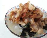 豚の梅炒め丼作り方8写真