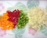 チリパウダーで☆メキシカン風炒飯作り方1写真