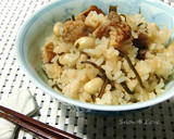 ホテイのやきとり缶と大豆の炊き込みごはん作り方5写真
