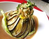 焼き茄子のピーナツダレ冷やし麺♪作り方4写真