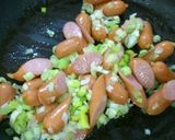 簡単！ ウインナーと卵のバター醤油ごはん作り方2写真