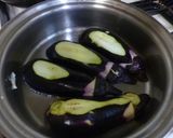 ガーリックチップのせ茄子の玉ねぎソース作り方4写真