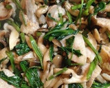 空芯菜と豚バラとしめじ♡中華風炒め作り方4写真