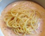 牛乳で☆明太子クリームパスタ作り方3写真
