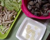 あさりとキャベツ＆しめじの和風スープスパ作り方1写真