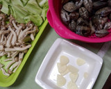 あさりとキャベツ＆しめじの和風スープスパ作り方1写真
