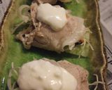 豚しゃぶサラダ巻き前菜✿チーズソースがけ作り方5写真