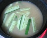 きゅうりと卵のお味噌汁♪作り方2写真