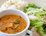 ミートソースで夏野菜のバターチキンカレー作り方4写真