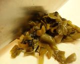 人気まかない料理、豆腐ザーサイ丼ぶり作り方1写真