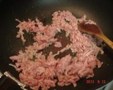 豚ひき肉ときゃべつのチャーハン作り方3写真