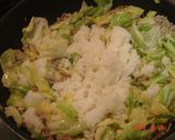 豚ひき肉ときゃべつのチャーハン作り方4写真