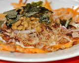 ☆にんじんタップリお好み焼きの納豆のせ作り方5写真