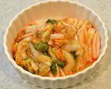 ✽蒸し鶏のサラダ✽ニラキムチ和え作り方4写真