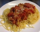 完熟トマトの夏野菜パスタ作り方14写真