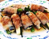 レンジで簡単☆茄子とオクラの肉巻き作り方4写真