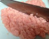 シュガーカットで胸肉叩きそぼろ・南瓜煮物作り方2写真