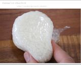 簡単キャラ弁＊頭でっかちパンダおにぎり作り方1写真