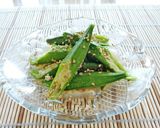 胡麻たっぷり☆焼きオクラのお浸し♪作り方6写真