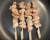 *おつまみに*鶏皮の焼き鳥*作り方3写真