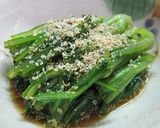 ポン酢で簡単！菊菜のおひたし作り方6写真