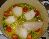 お鍋一つで　たらとトマトのカレーパエリア作り方2写真
