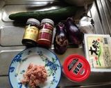 胡瓜と茄子の麻婆麺作り方1写真