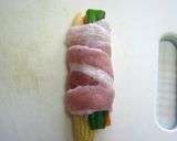 ワサビが決め手☆豚バラ3色まきまき♪作り方5写真
