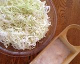 小麦粉不要お好み焼風山芋キャベツチーズ作り方1写真