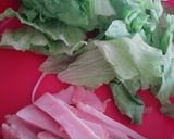 ぱぱっとレタス炒め作り方1写真