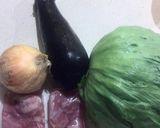 簡単、茄子と鶏肉丼作り方1写真