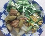 簡単、茄子と鶏肉丼作り方5写真
