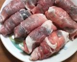お弁当にもOK☆豚肉ののりチーズロール作り方3写真